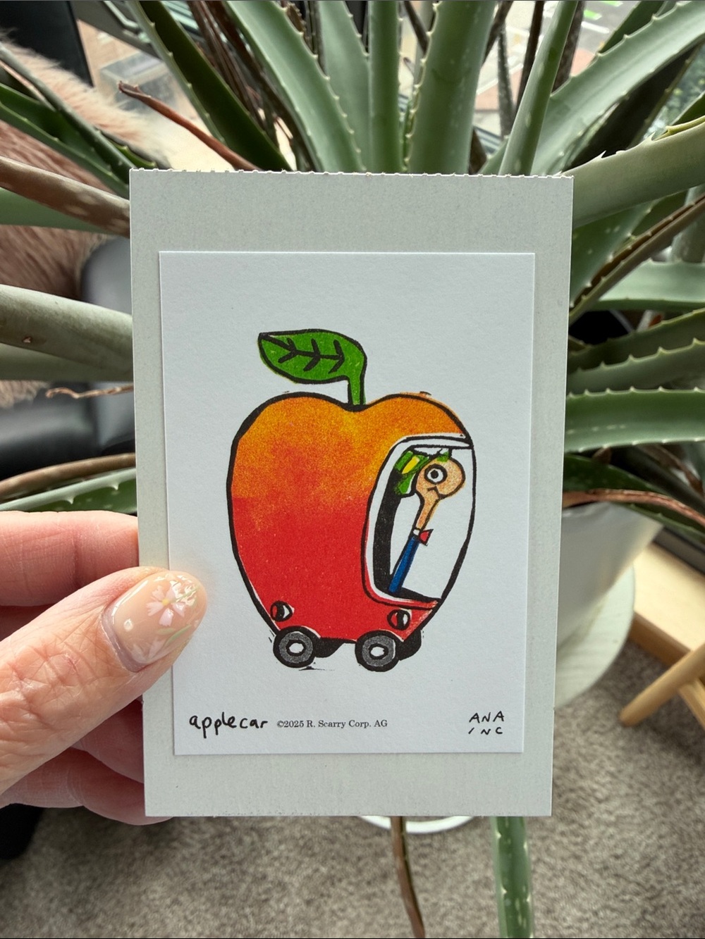 Inciardi x Richard Scarry Apple Car Art Print